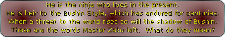 He is the ninja who lives in the present. He is heir to the Bushin Style, which has endured for centuries. When a threat to the world rises so will the shadow of Bushin. These are the words Master Zeku left. What do they mean?